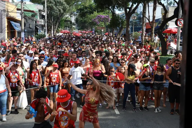 Rovena Rosa/Agência Brasil São Paulo (SP), 02/03/2025 - Bloco carnavalesco Os Piores desfila na rua Rui Barbosa, em Bela Vista. Foto: Rovena Rosa/Agência Brasil