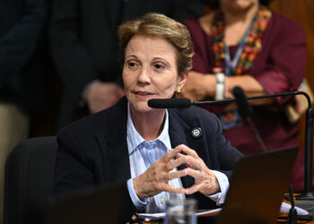 Em pronunciamento, à bancada, senadora Tereza Cristina (PP-MS).