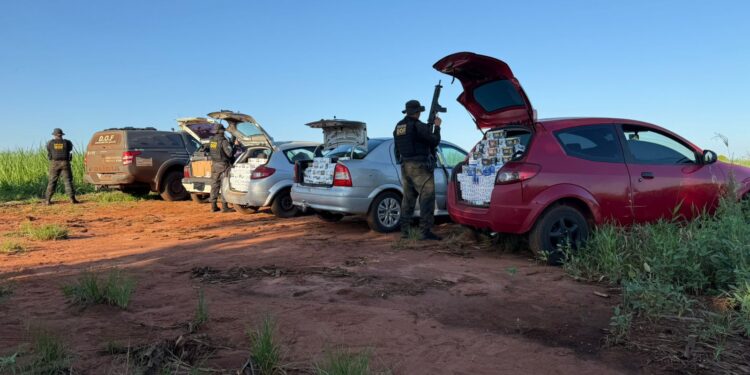Veículos com cigarros e celulares são apreendidos na MS-164