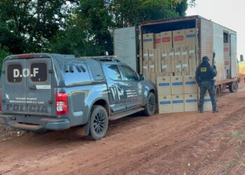 Caminhão furtado com cigarros é recuperado pelo DOF em Mundo Novo