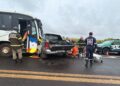 Colisão entre ônibus e caminhonete deixa um morto no Anel Viário de Campo Grande