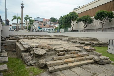 Rio de Janeiro (RJ), 23/11/2023 – Cais do Valongo, na zona portuária do Rio de Janeiro, recebe obras de valorização do espaço. Foto: Tomaz Silva/Agência Brasil