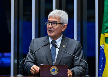 Em discurso, à tribuna,  senador Astronauta Marcos Pontes (PL-SP).