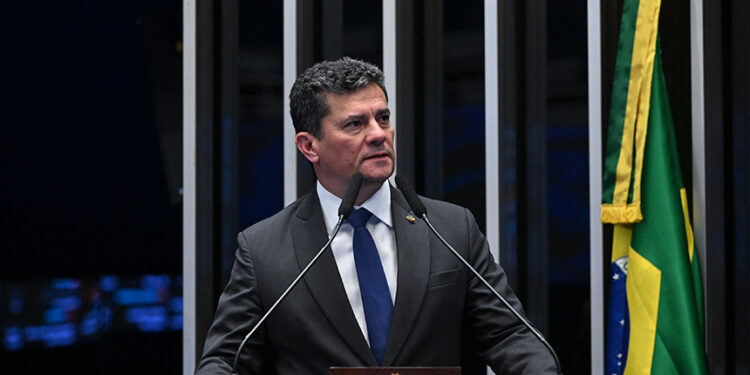 Em discurso, à tribuna, senador Sergio Moro (União-PR).