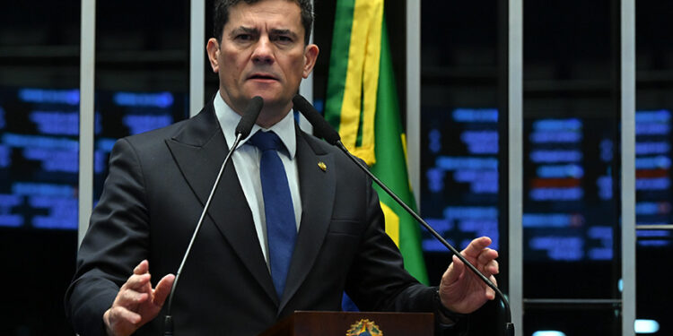 Em discurso, à tribuna, senador Sergio Moro (União-PR).