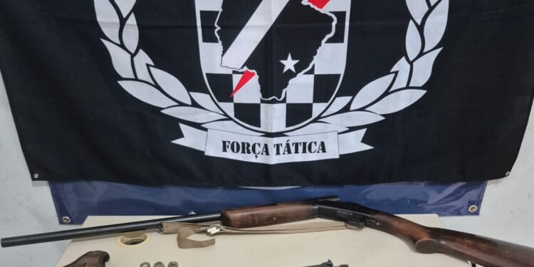 Polícia Militar em Três Lagoas apreende armas de fogo
