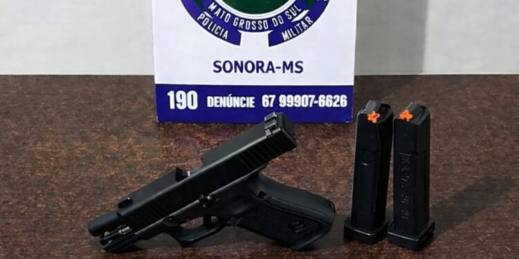 Polícia Militar prende homem com pistola furtada e cumpre mandado de prisão em Sonora
