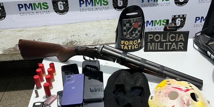 Polícia Militar prende homem por porte de arma após ocorrência envolvendo tentativa de sequestro em Corumbá