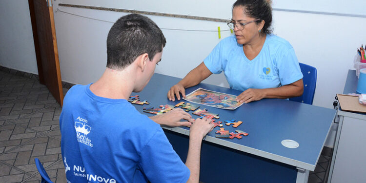 Atendimento na Clínica-Escola conta com três pedagogas especializadas em autismo, terapeuta ocupacional, duas psicólogas, duas fisioterapeutas, duas psicopedagogas, duas nutricionistas, duas assistentes sociais, neuropediatra e arte terapeuta. Além de diretora, coordenadora pedagógica e de disciplina, recepcionista e serviços gerais. Na instituição municipal, Berenice Piana, co-autora da lei federal, realiza acolhimento familiar e orientação aos familiares e/ou responsáveis dos alunos-pacientes todas segundas e quartas-feiras à tarde.