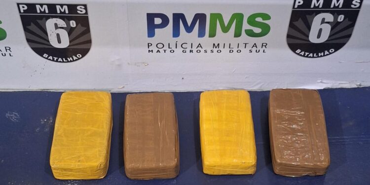 PM apreende mais de 4 kg de droga na BR-262