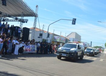 Polícia Militar participa do desfile cívico em comemoração aos 128 anos de Coxim