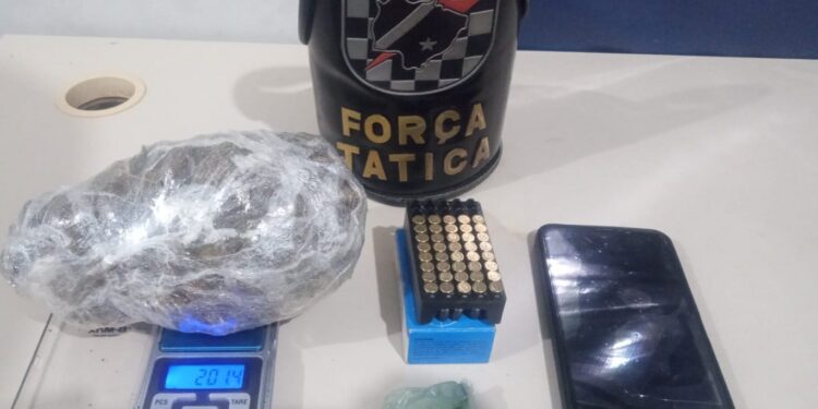 Polícia Militar em Três Lagoas realiza prisão de autor de tráfico de drogas e posse irregular de munição