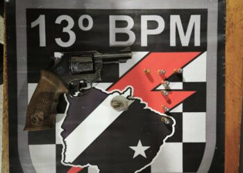 Força Tática do 13º BPM apreende arma de fogo escondida em manta de recém-nascido em Aparecida do Taboado