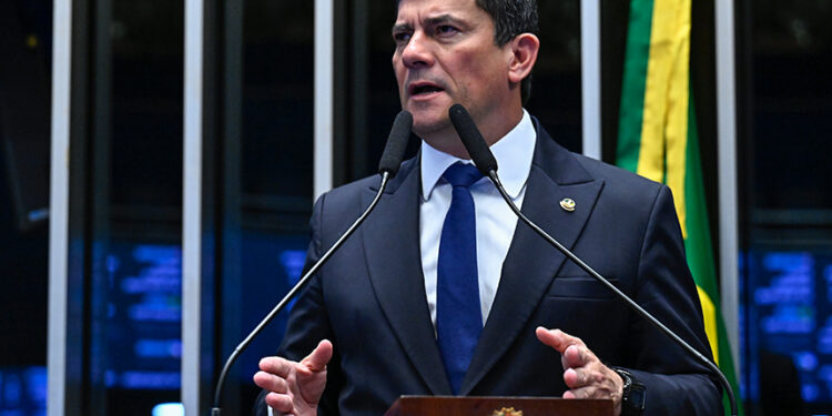 Em discurso, à tribuna, senador Sergio Moro (PL-PR).