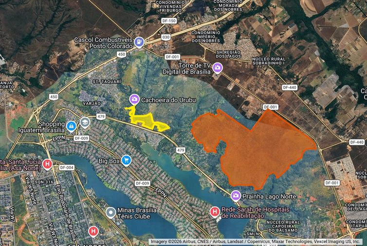 Mapa do Parque da Serrinha do Paranoá