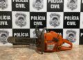 Polícia Civil identifica autor de furto e recupera motosserra em Taquarussu