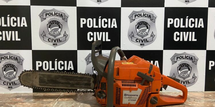 Polícia Civil identifica autor de furto e recupera motosserra em Taquarussu