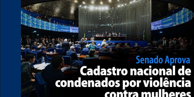 Senado Aprova: Cadastro nacional de condenados por violência contra mulheres