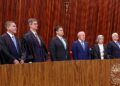 Chefes dos Três Poderes participam da posse de Nunes Marques no TSE