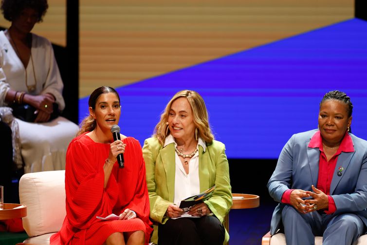 Rio de Janeiro (RJ), 30/05/2026 – Lançamento do Tela Brasil, na Cidade das Artes, com o presidente da República, Luiz Inácio Lula da Silva, a ministra da Cultura, Margareth Menezes, e o ministro do Desenvolvimento, Indústria, Comércio e Serviços, Márcio Elias Rosa.  Foto: Fernando Frazão/Agência Brasil