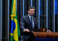 Em discurso, à tribuna, senador Sergio Moro (PL-PR).
