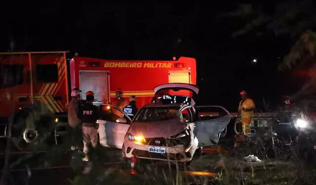 Acidente na BR-163 causa congestionamento em Campo Grande