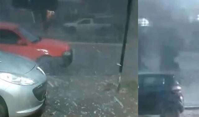 Granizo e ventos fortes causam destruição no sul de MS