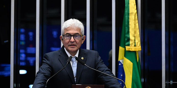 Senador Astronauta Marcos Pontes (PL-SP) em discurso à tribuna.