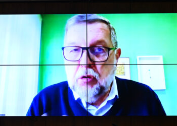 Na tela, relator do PL 3.420/2025, senador Flávio Arns (PSB-PR) em pronunciamento via videoconferência.