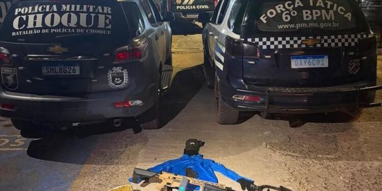 Criminoso morre e arsenal é apreendido após morte de PM em Corumbá