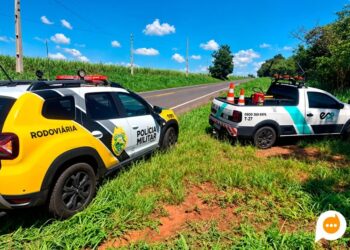 Motociclista fica ferido após perder o controle e cair na PR-182