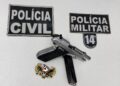 Polícias Civil e Militar prendem homem por porte ilegal de arma e pesca proibida em Deodápolis