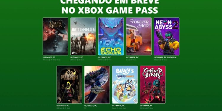 XBOX Game Pass recebe Battlefield 6, Gears of War e Minecraft em outubro